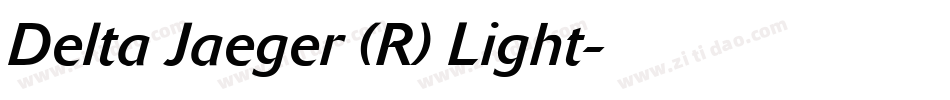 Delta Jaeger (R) Light字体转换
